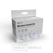 Solight dálkově ovládané zásuvky set 2 + 1, 2 zásuvky, 1 ovladač, learning code náhled