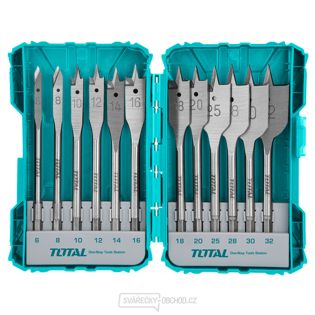 Vrtáky ploché do dřeva, sada 12ks, 152mm