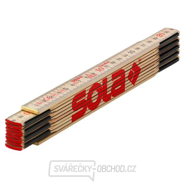 SOLA - H 2/10 - dřevěný skládací metr 2m