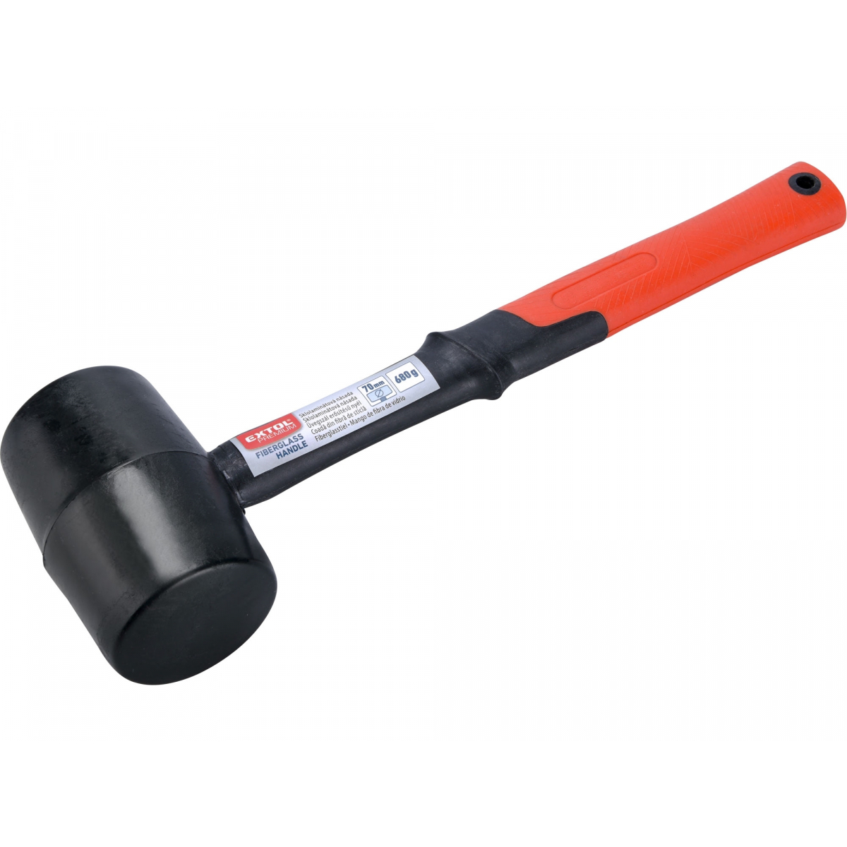 EXTOL PREMIUM Palička pryžová černá, průměr 70mm 8811104