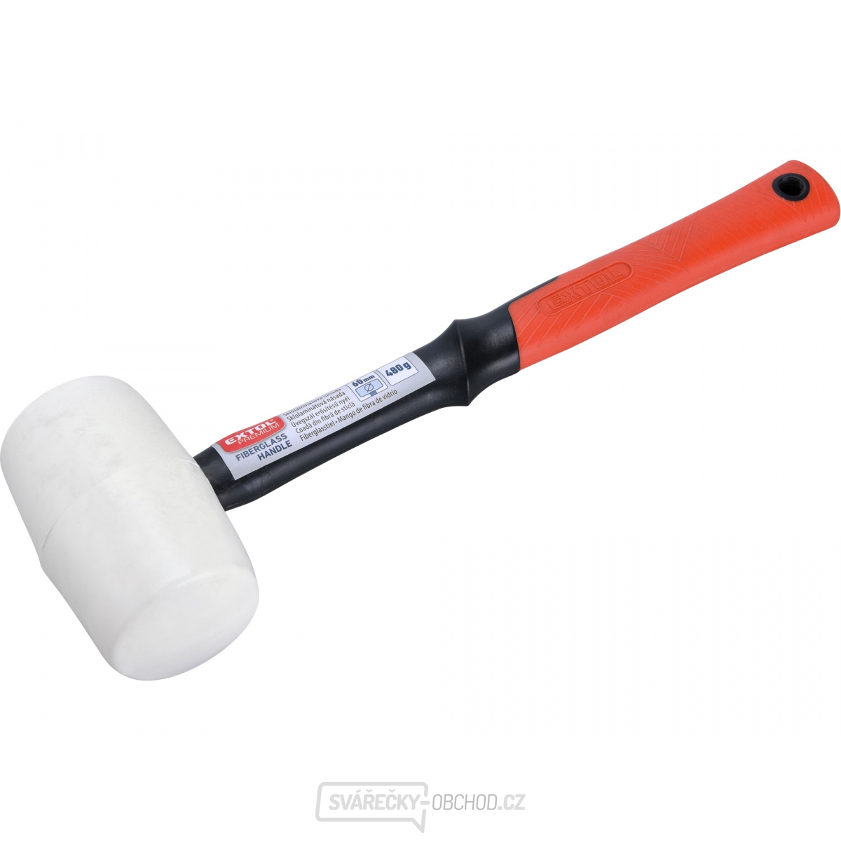 Palička pryžová bílá, průměr 60mm