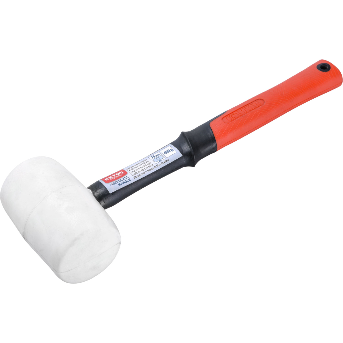 EXTOL PREMIUM Palička pryžová bílá, průměr 70mm 8811114