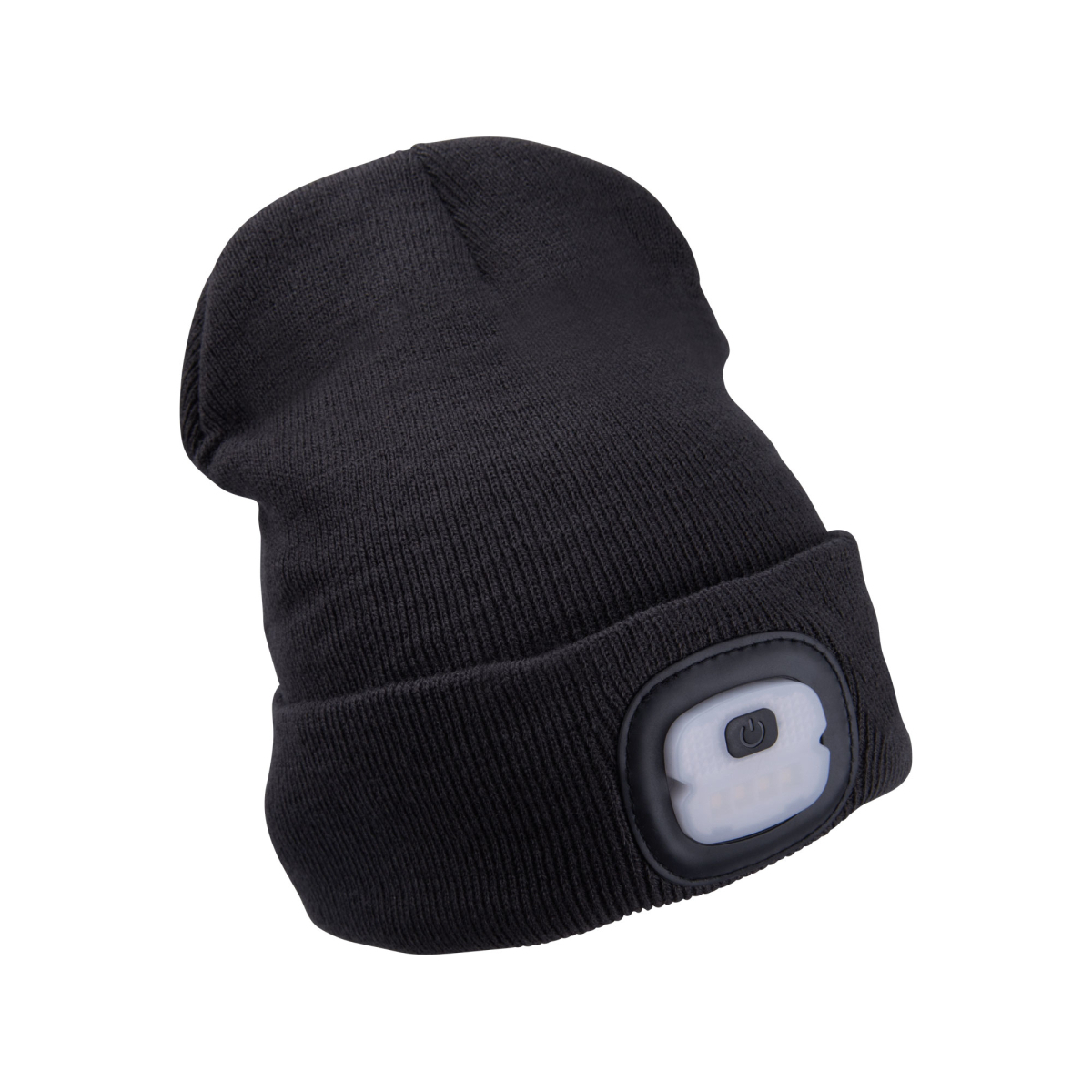 Čepice s čelovkou 4x25lm, USB nabíjení, tmavě šedá, ECONOMY, univerzální velikost 43452