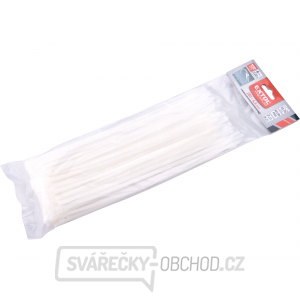 Pásky stahovací na kabely EXTRA, bílé, 280x4,6mm, 100ks, nylon PA66 Pásky stahovací na kabely EXTRA, bílé, 280x4,6mm, 100ks, nylon PA66 gallery main image