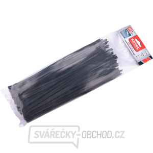Pásky stahovací na kabely EXTRA, černé, 280x4,6mm, 100ks, nylon PA66 gallery main image