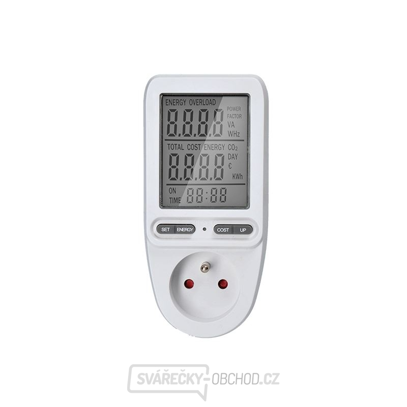 Solight digitální měřič spotřeby el. energie, velký displej