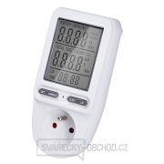 Solight digitální měřič spotřeby el. energie, velký displej Náhled