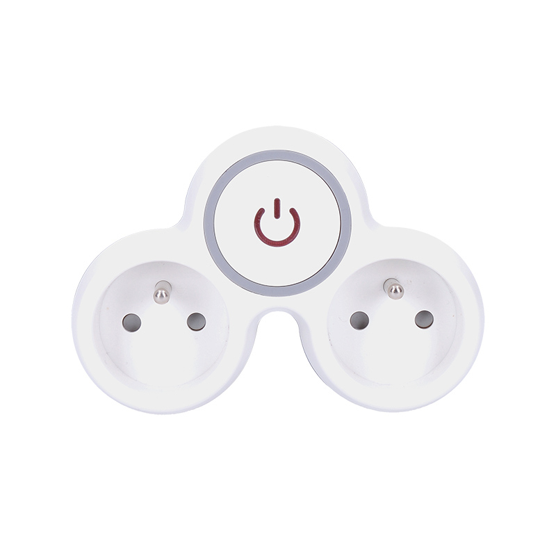 Solight rozbočka, 2x 10A, bílá-šedá, vypínač P105