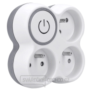 Solight rozbočka, 3x 10A, bílá-šedá, vypínač Náhled