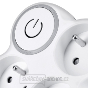 Solight rozbočka, 3x 10A, bílá-šedá, vypínač náhled