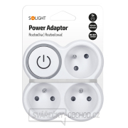 Solight rozbočka, 3x 10A, bílá-šedá, vypínač náhled