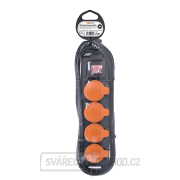 Solight prodlužovací přívod IP44, 4 zásuvky, vypínač, venkovní, 3m Náhled