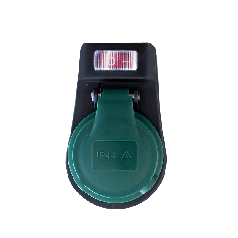 Solight zásuvka průběžná IP44, 16A, černá, vypínač P98