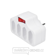 Solight rozbočka,  4 x 2,5A, bílá, vypínač Solight rozbočka,  4 x 2,5A, bílá, vypínač gallery main image