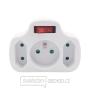 Solight rozbočka, 1x 10A + 2x 2,5A, bílá, vypínač Solight rozbočka, 1x 10A + 2x 2,5A, bílá, vypínač gallery main image