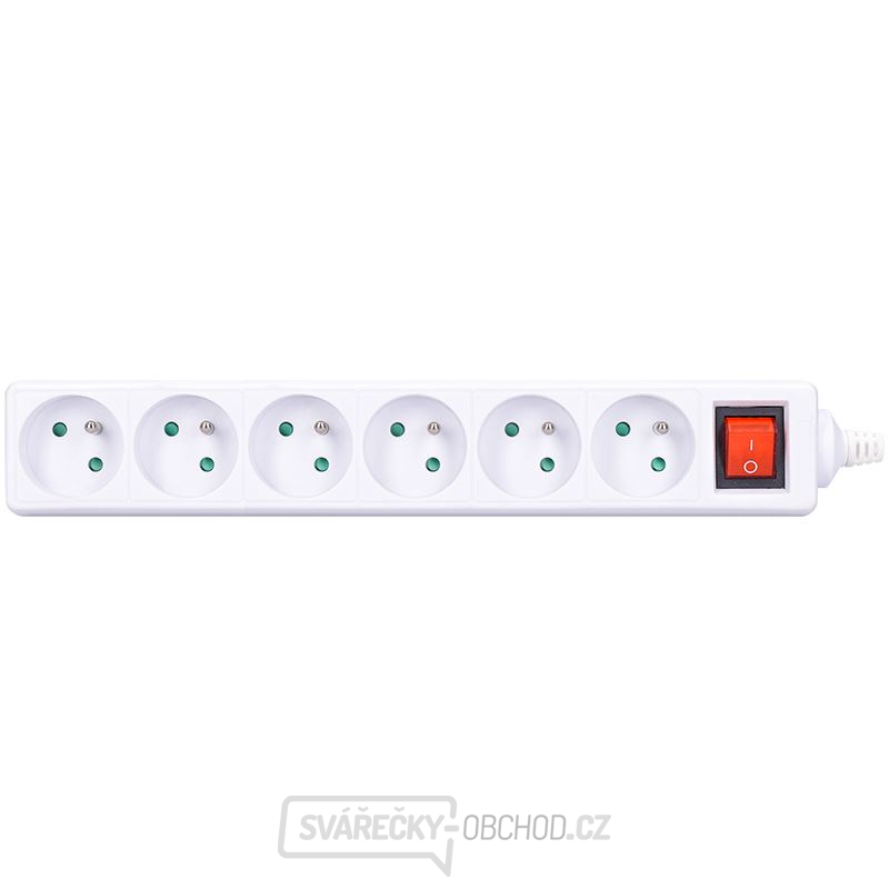 Solight vícenásobná zásuvka, 6 zásuvek, vypínač