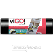 viGO! Pytle odpadkové LDPE zatahovací 60l/15 ks 65x75cm - černé gallery main image