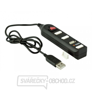 USB hub YENKEE YHB-4002BK s vypínačem černý