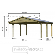 Carport Dřevěný přístřešek na 2 auta se sedlovou střechou KARIBU SATTELDACH 3 43470 Náhled Carport Dřevěný přístřešek na 2 auta se sedlovou střechou KARIBU SATTELDACH 3 43470 Náhled