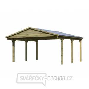 Carport Dřevěný přístřešek na 2 auta se sedlovou střechou KARIBU SATTELDACH 3 43470 Carport Dřevěný přístřešek na 2 auta se sedlovou střechou KARIBU SATTELDACH 3 43470