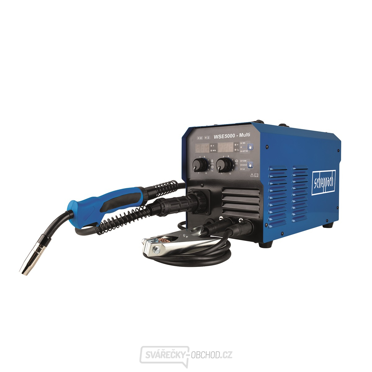 Scheppach WSE 5000 MULTI digitální multisvářečka MMA/MIG/TIG/drátová elektroda