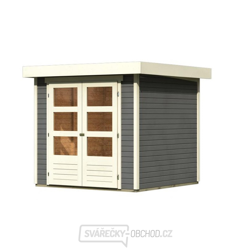 Dřevěný domek KARIBU ASKOLA 2 (82901) tm. šedý