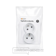 Solight dvojzásuvka Slim, pootočená horní zásuvka 45°, bílá Náhled