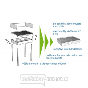 MARS - skládací nerezový gril 640x490x330mm Náhled