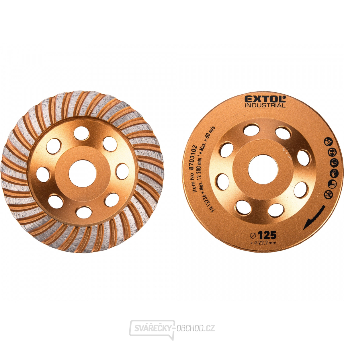 Kotouč diamantový brusný lamelový, O 125x22,2mm