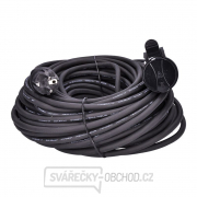 Solight prodlužovací přívod - spojka, 1 zásuvka, 30m, 3 x 1,5mm2, gumová, černá Náhled