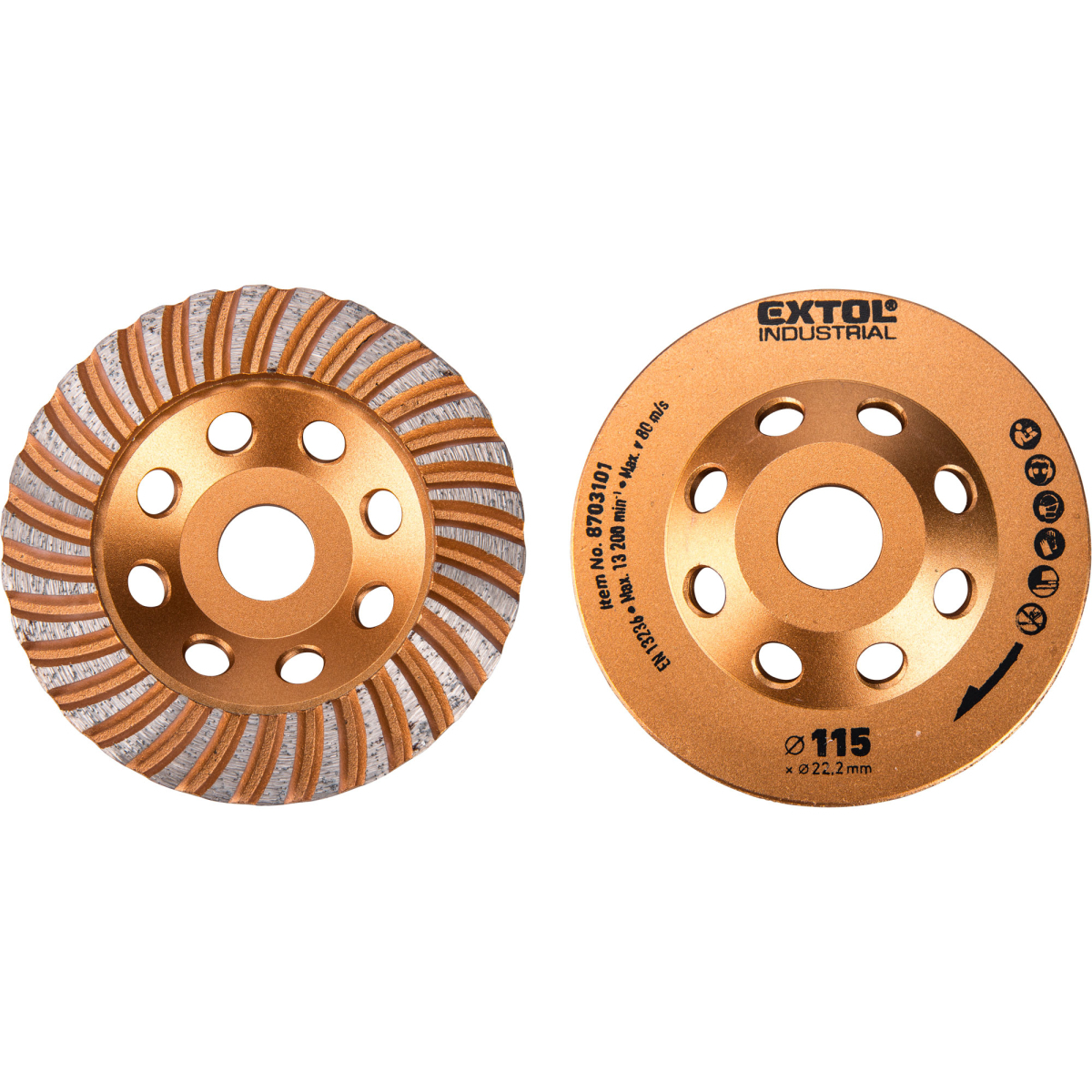 Kotouč diamantový brusný lamelový, O 115x22,2mm 8703101
