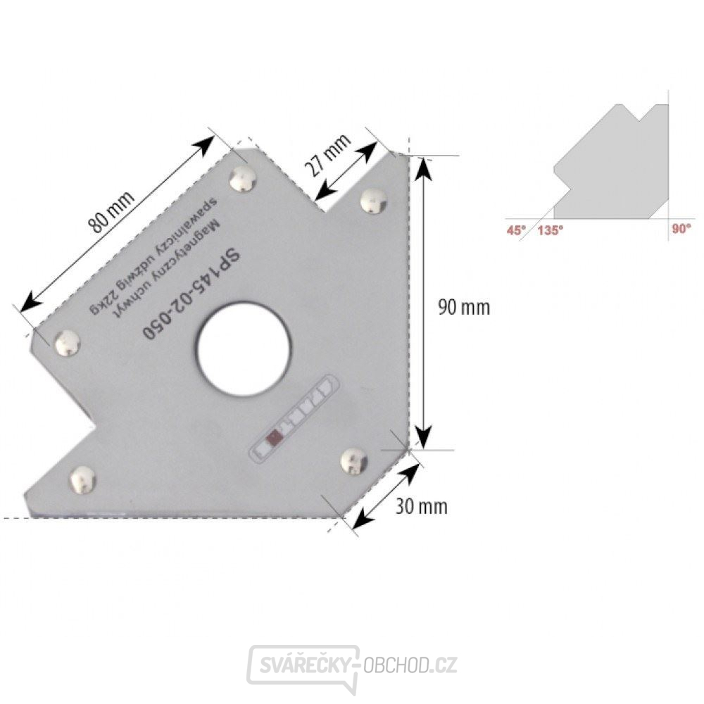 Úhlový magnet 22kg
