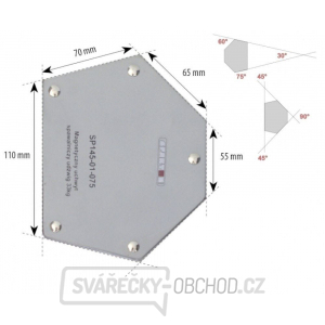 Úhlový magnet 33kg, 6-úhelník gallery main image