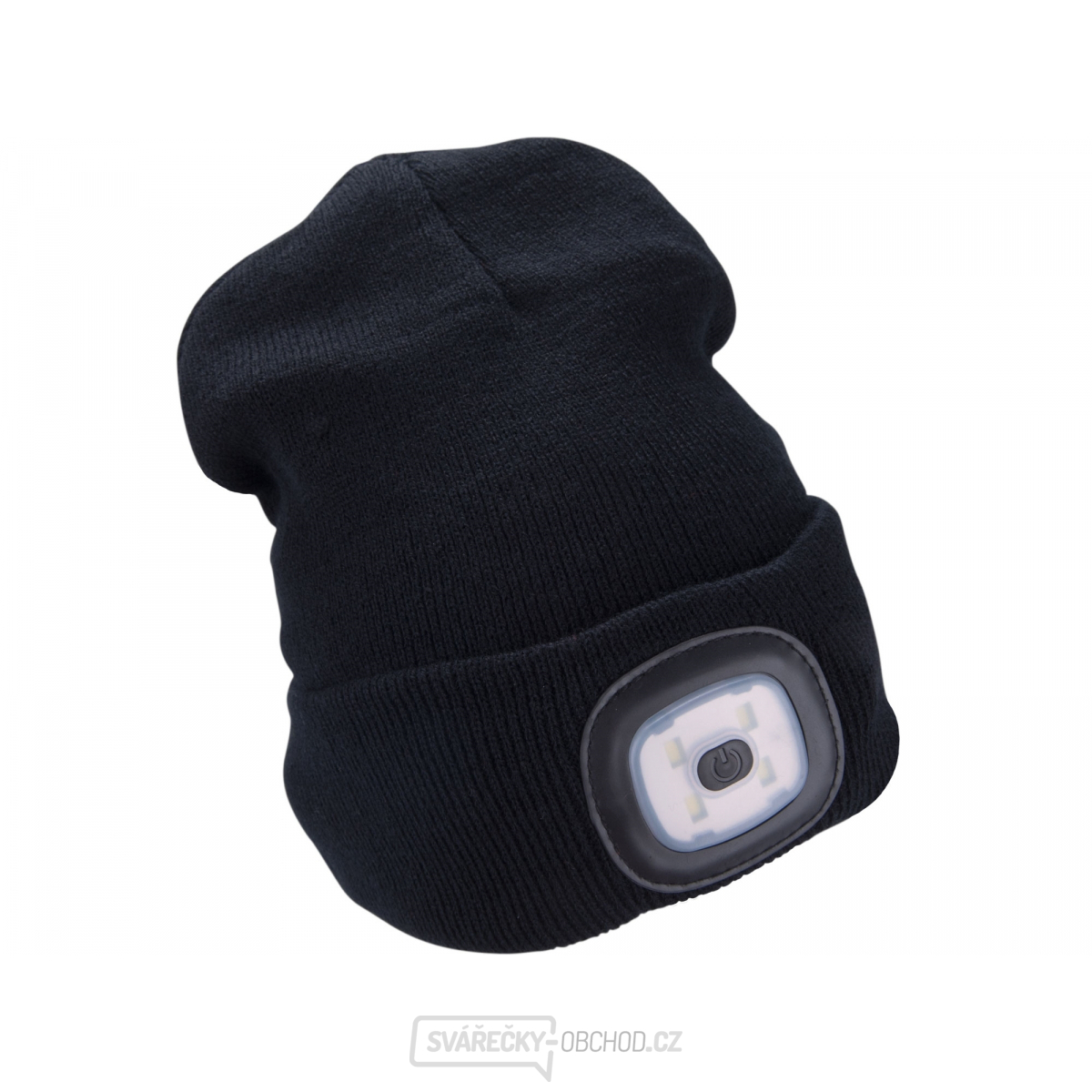 čepice s čelovkou 4x45lm, USB nabíjení, černá, univerzální velikost