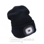 čepice s čelovkou 4x45lm, USB nabíjení, černá, univerzální velikost čepice s čelovkou 4x45lm, USB nabíjení, černá, univerzální velikost gallery main image