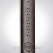 Solight LED stolní lampička s displayem, 9W, volba teploty světla, kůže, hnědá náhled