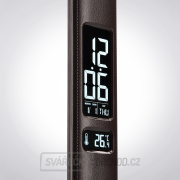 Solight LED stolní lampička s displayem, 9W, volba teploty světla, kůže, hnědá náhled