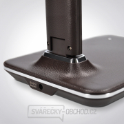 Solight LED stolní lampička s displayem, 9W, volba teploty světla, kůže, hnědá náhled