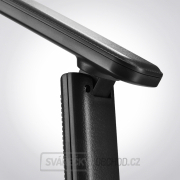 Solight LED stolní lampička s displejem, 9W, volba teploty světla, kůže, černá náhled