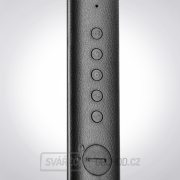 Solight LED stolní lampička s displejem, 9W, volba teploty světla, kůže, černá náhled