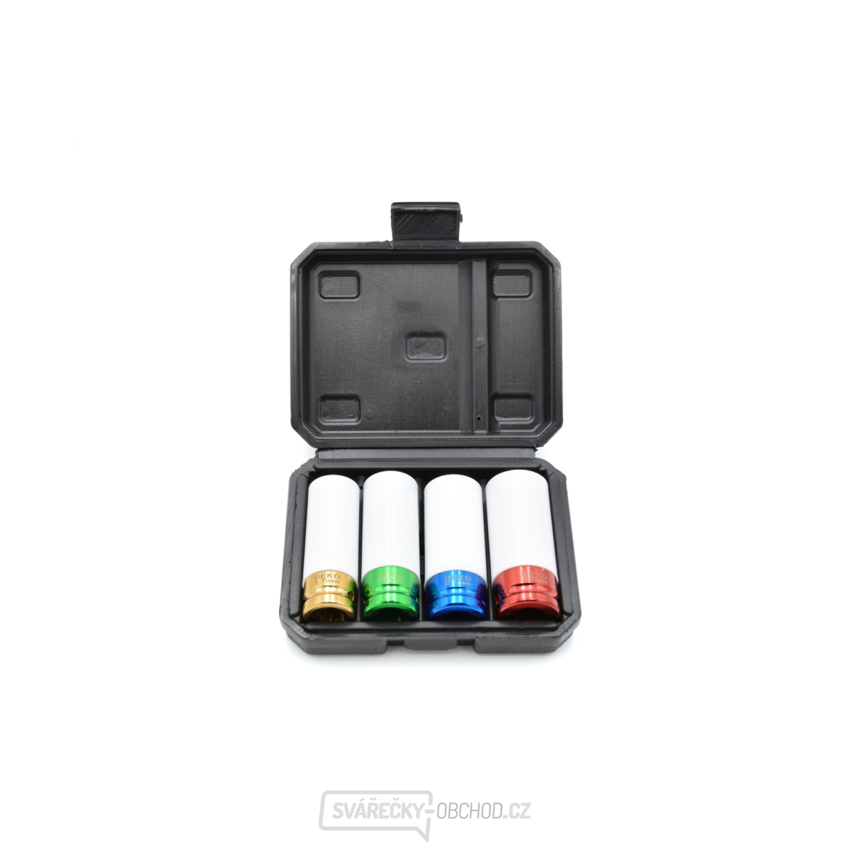 Úderové hlavice 1/2", 17 - 22 mm, s krytkou na ALU, sada 4 kusy