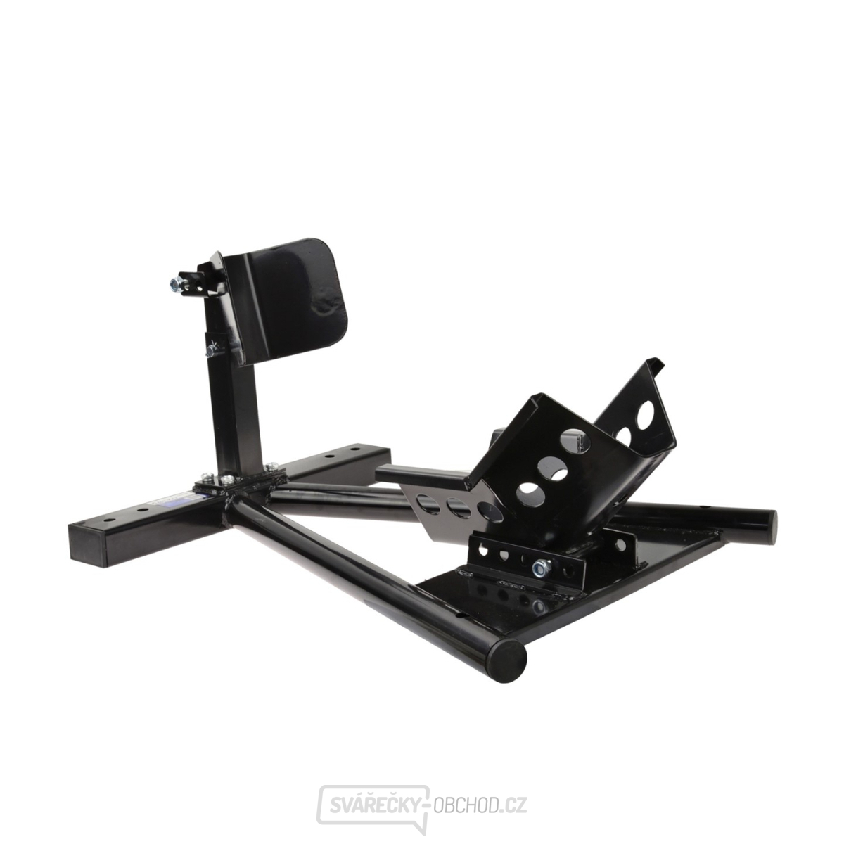 Stojan na motorku převozní a parkovací, uchycení předního kola