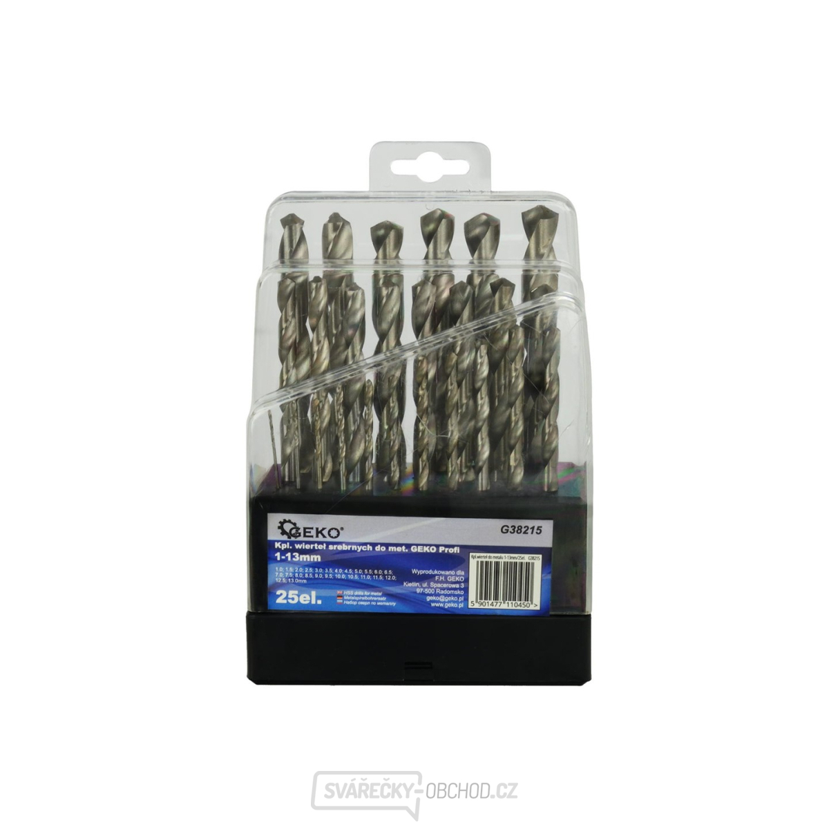 Sada vrtáků do kovu, 1,0 mm - 13 mm, 25 kusů