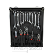 Kufr pojízdný hliníkový, vybavený s nářadím, 187 dílů Kufr pojízdný hliníkový, vybavený s nářadím, 187 dílů náhled