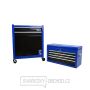 Dílenský vozík nevybavený, 2dílný s nástavbou - bednou, 9 zásuvek náhled