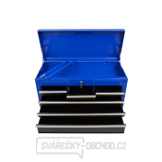 Dílenský vozík nevybavený, 2dílný s nástavbou - bednou, 9 zásuvek náhled