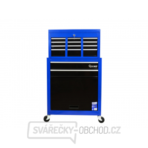 Dílenský vozík nevybavený, 2dílný s nástavbou - bednou, 9 zásuvek Dílenský vozík nevybavený, 2dílný s nástavbou - bednou, 9 zásuvek gallery main image