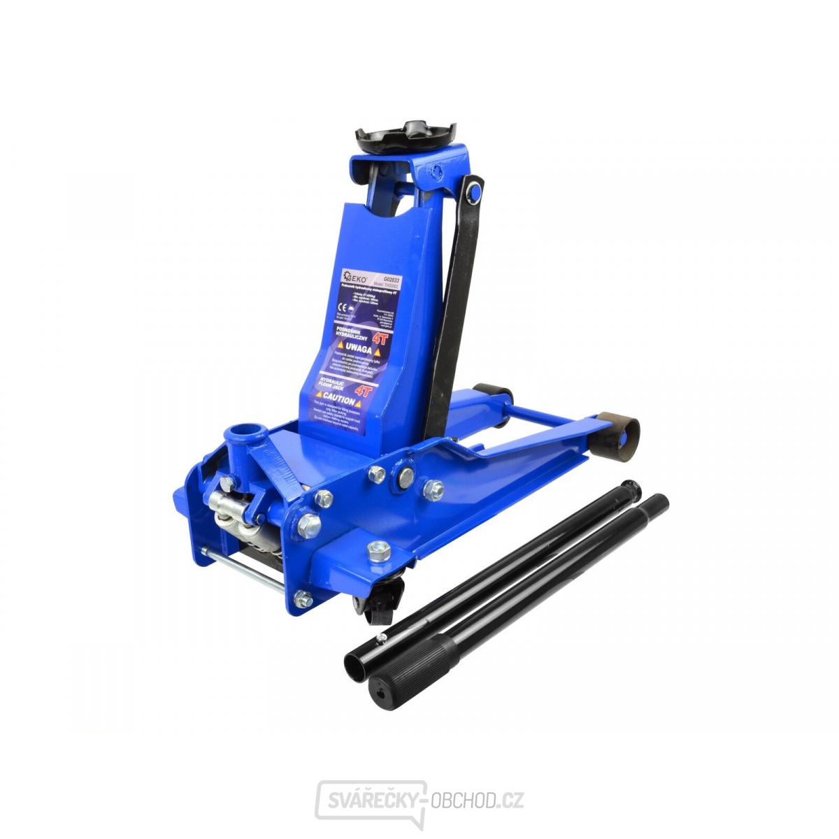 Hydraulický zvedák 4t, pojízdný, nízkoprofilový, 100 - 520 mm