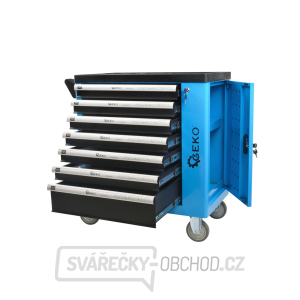 Dílenský montážní vozík vybavený, 243 ks nářadí, 7 zásuvek a skříňka - GEKO G10833 Dílenský montážní vozík vybavený, 243 ks nářadí, 7 zásuvek a skříňka - GEKO G10833 gallery main image