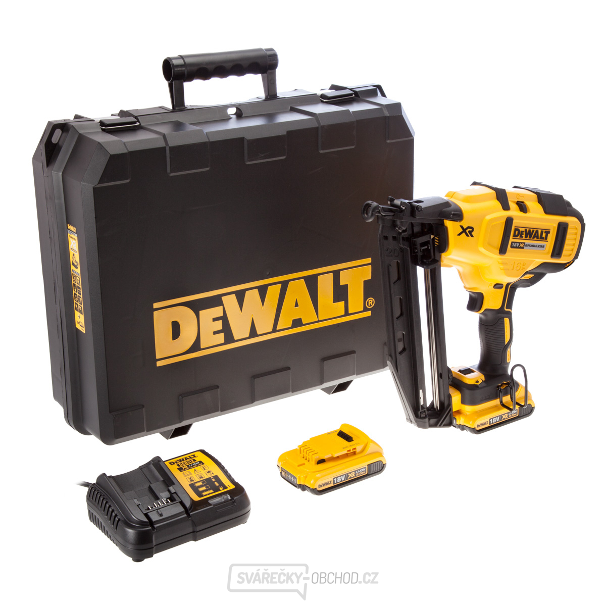 Aku nastřelovací pistole DeWALT DCN660D2 18 V XR Li-Ion 2x2,0 Ah (Bezuhlíková)